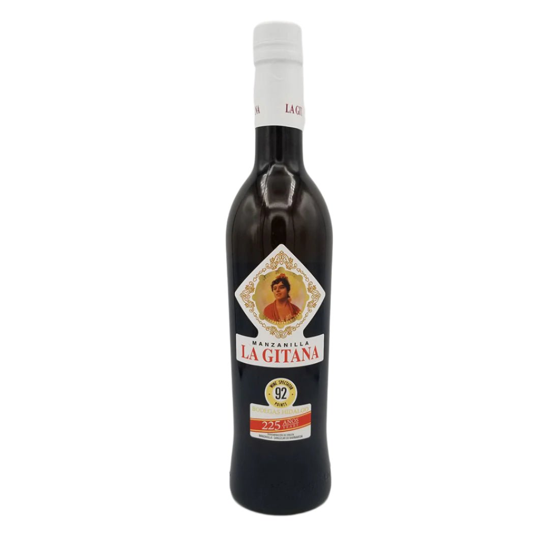 BODEGAS HIDALGO 500ML LA GITANA MANZANILLA SHERRY, ANDALUCIA SPAIN-Happy Wine Calle Ocho