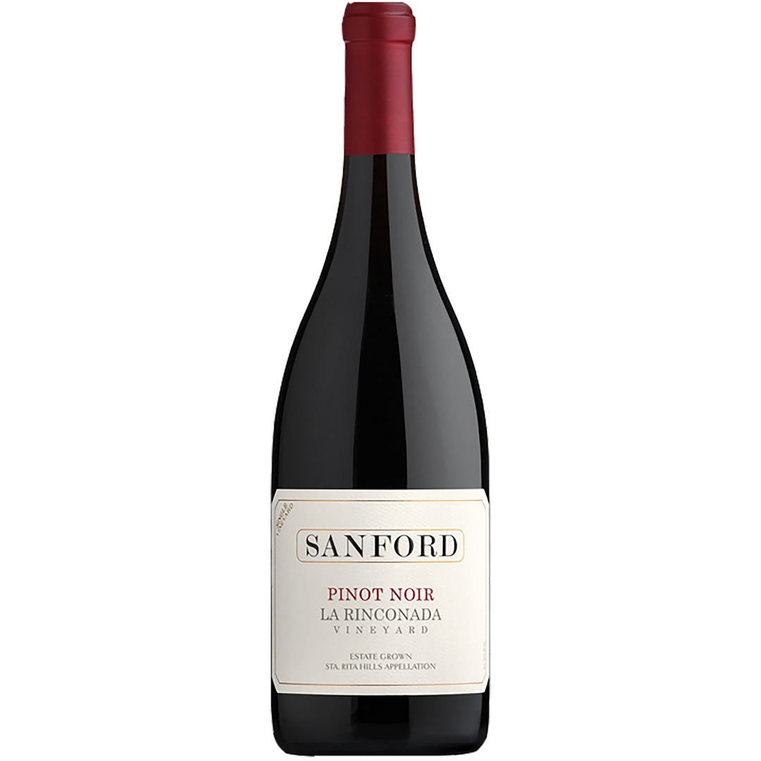 Bottle of Sanford Pinot Noir La Rinconada Vineyard on a white background