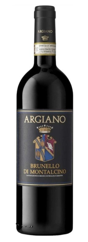 Argiano Brunello di Montalcino wine bottle on a white background