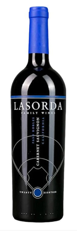 Bottle of Lasorda Family Winery Cabernet Sauvignon on a white background