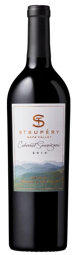 Supery Cabernet Sauvignon wine bottle with label