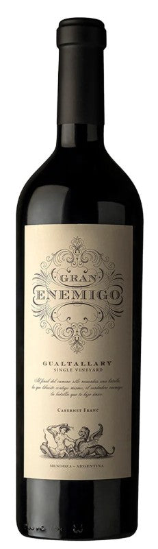 Wine bottle with a label on a white background