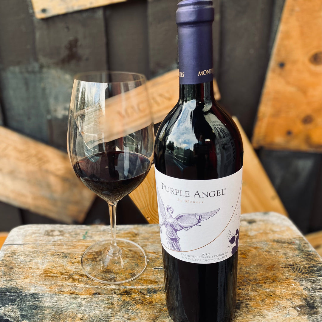 2020 MONTES PURPLE ANGEL CARMENERE, COLCHAGUA VALLEY CHILE-Happy Wine Calle Ocho