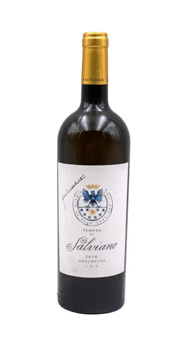 Wine bottle with a white label on a white background