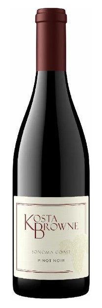 Kosta Browne Pinot Noir wine bottle on a white background