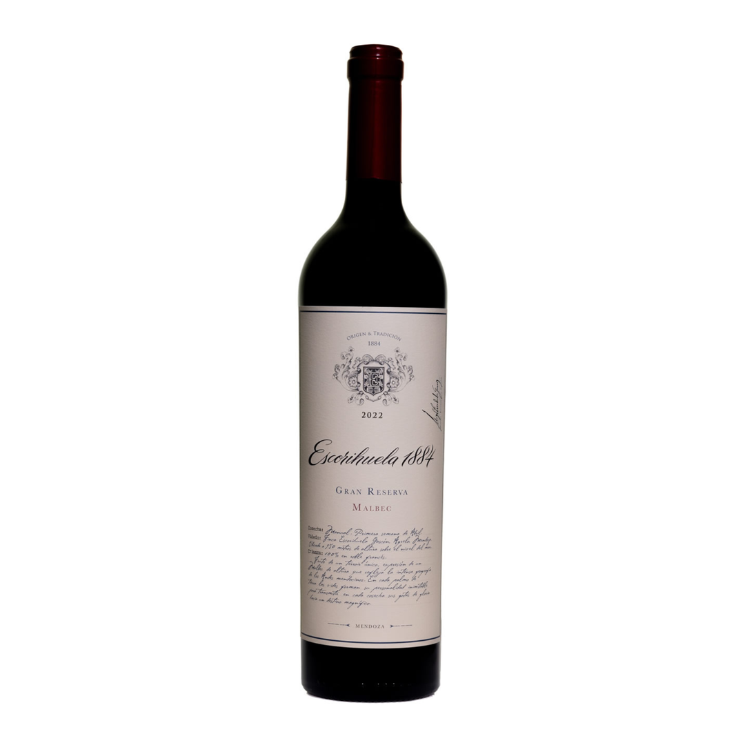 Wine bottle with a white label on a white background