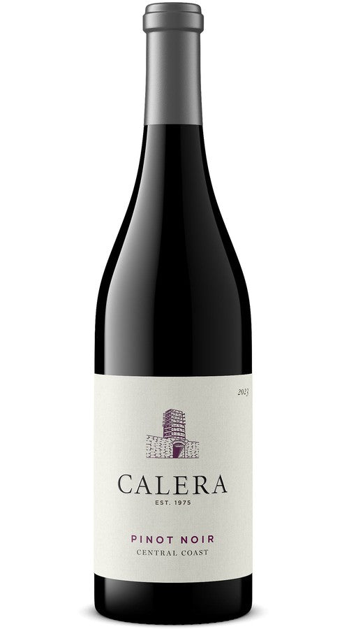 Calera Pinot Noir wine bottle on a white background
