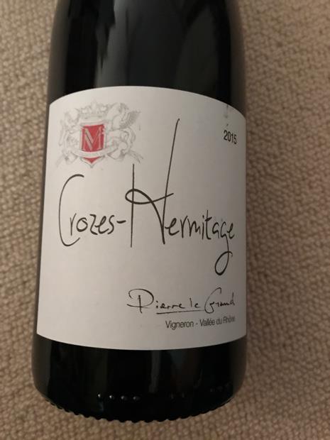 2015 PIERRE LE GRAND CROZES-HERMITAGE ROUGE, RHONE FRANCE-Happy Wine Calle Ocho