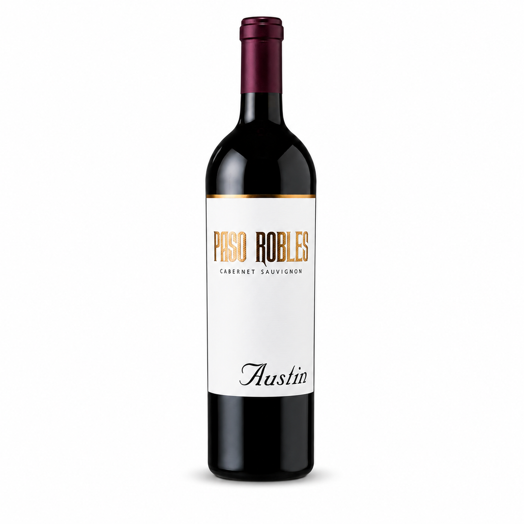 Austin Paso Robles Cabernet Sauvignon from California on white background - Happy Wine Calle Ocho