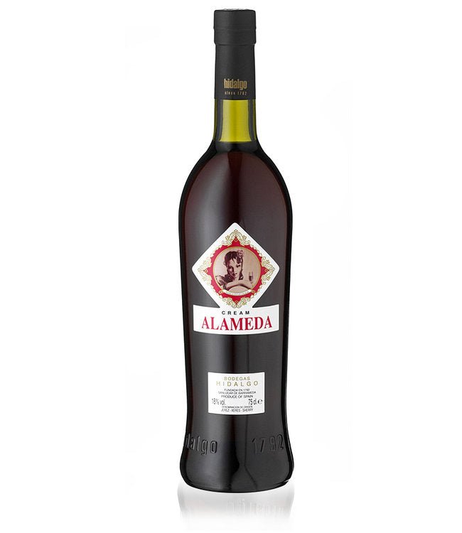 HIDALGO LA GITANA ALAMEDA CREAM SHERRY 500 ML, ANDALUCIA SPAIN-Happy Wine Calle Ocho