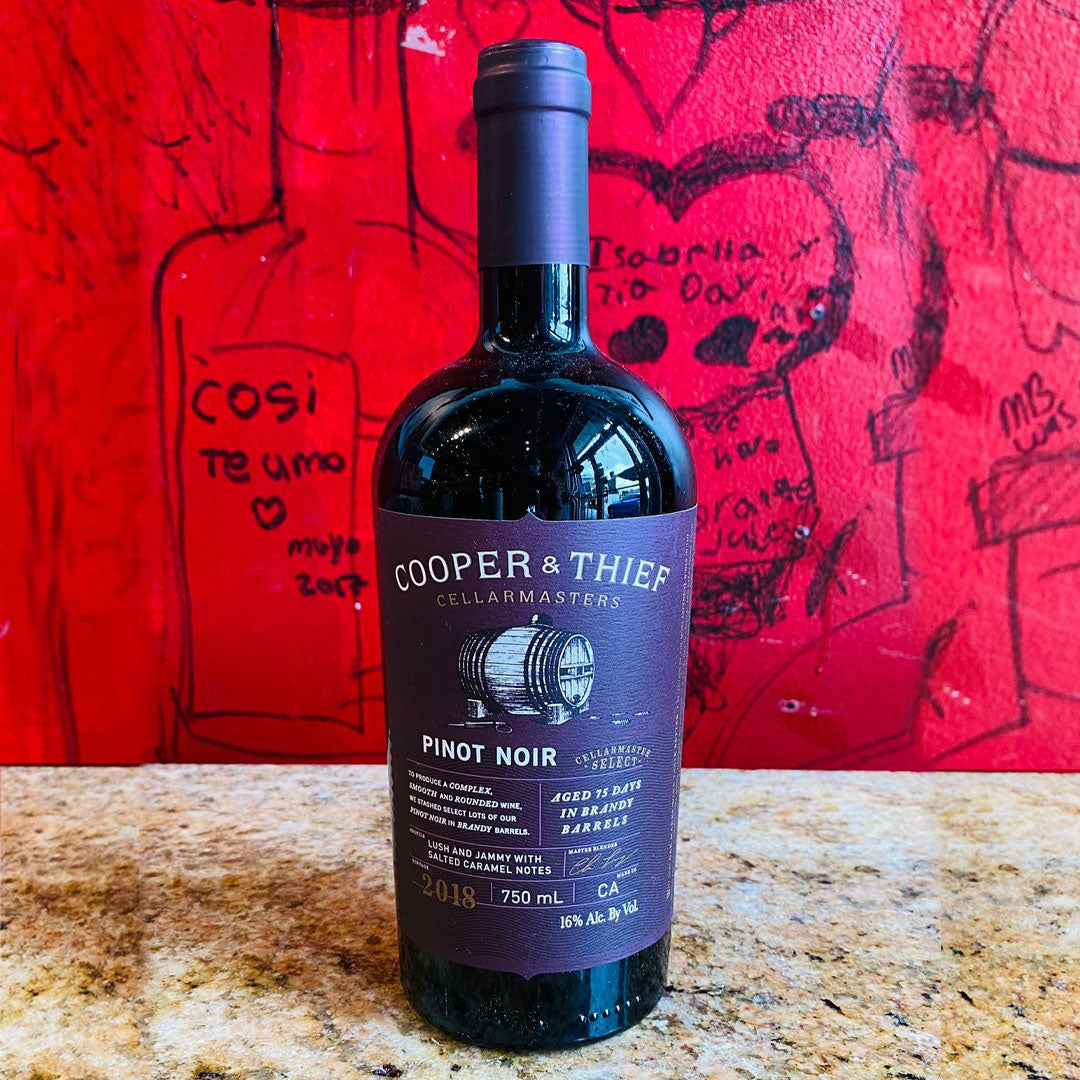 2018 COOPER & THIEF BRANDY BARREL AGED PINOT NOIR, CALIFORNIA-Happy Wine Calle Ocho