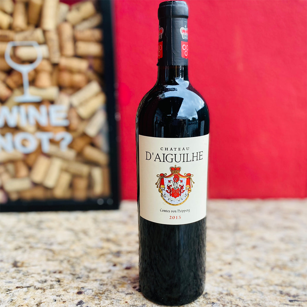 2015 CHATEAU D'AIGUILHE, CASTILLON COTES DE BORDEAUX FRANCE-Happy Wine Calle Ocho