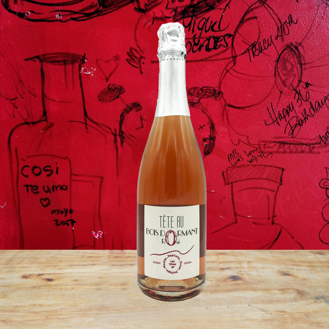 LES TETES "TETES" AU BOIS DOORMANT SPARKLING ROSE, LOIRE VALLEY FRANCE-Happy Wine Calle Ocho
