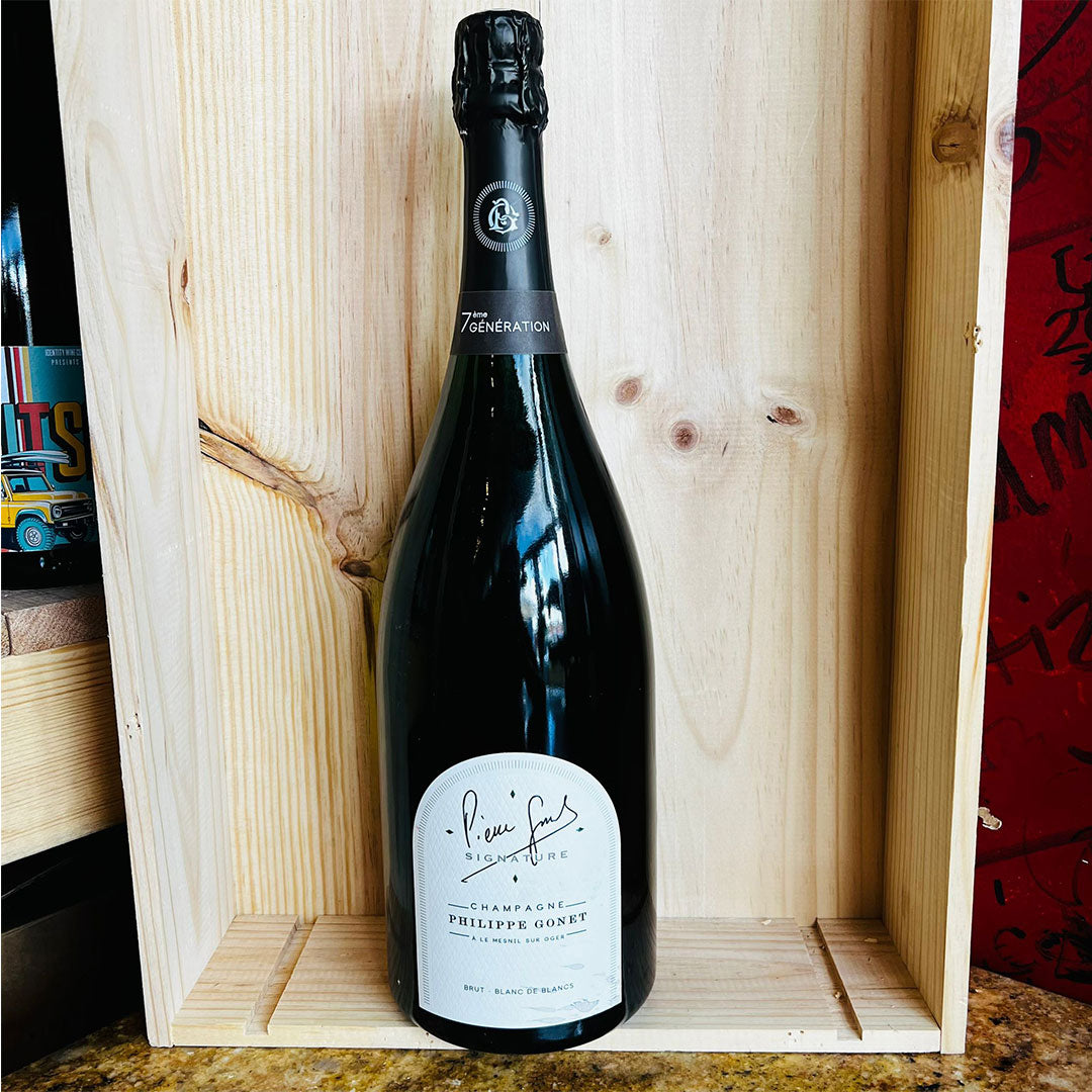PHILIPPE GONET MAGNUM SIGNATURE BLANC DE BLANCS 1.5 LITER, CHAMPAGNE FRANCE-Happy Wine Calle Ocho