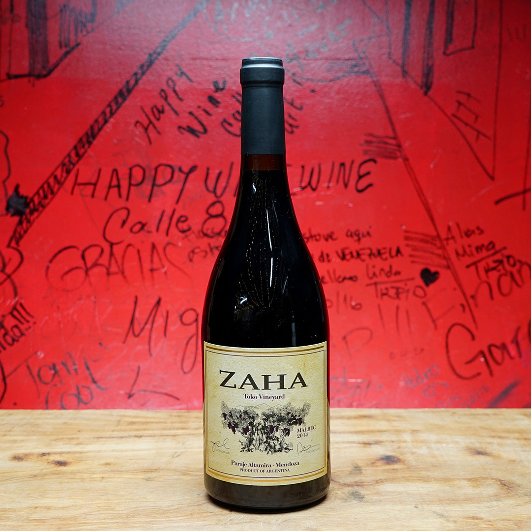 2014 ZAHA MALBEC, TOKO VINEYARD, MENDOZA, ARGENTINA-Happy Wine Calle Ocho