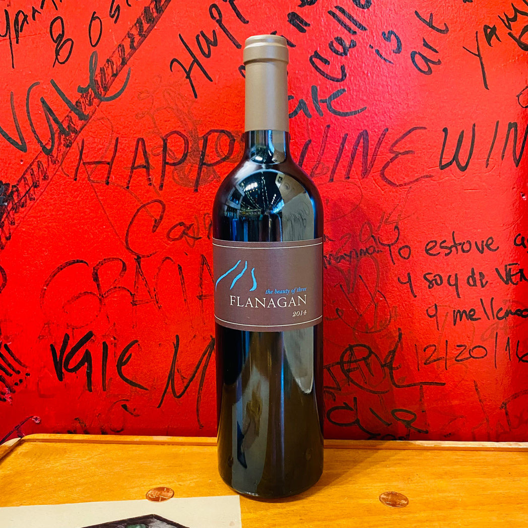 2014 FLANAGAN THE BEAUTY OF THREE  RED BLEND, SONOMA COUNTY CALIFORNIA-Happy Wine Calle Ocho