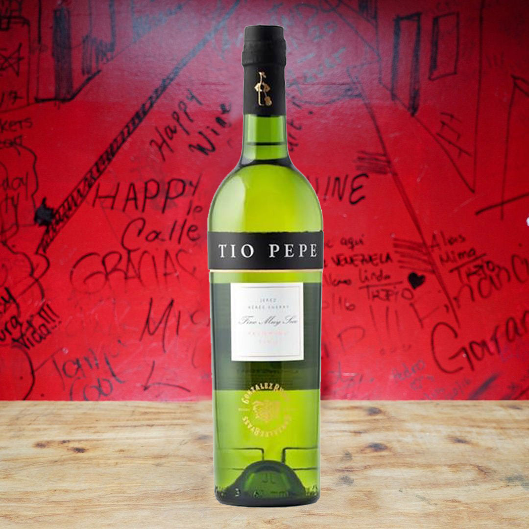 GONZALEZ BYASS TIO PEPE FINO MUY SECO JEREZ SHERRY, ANDALUCIA SPAIN-Happy Wine Calle Ocho
