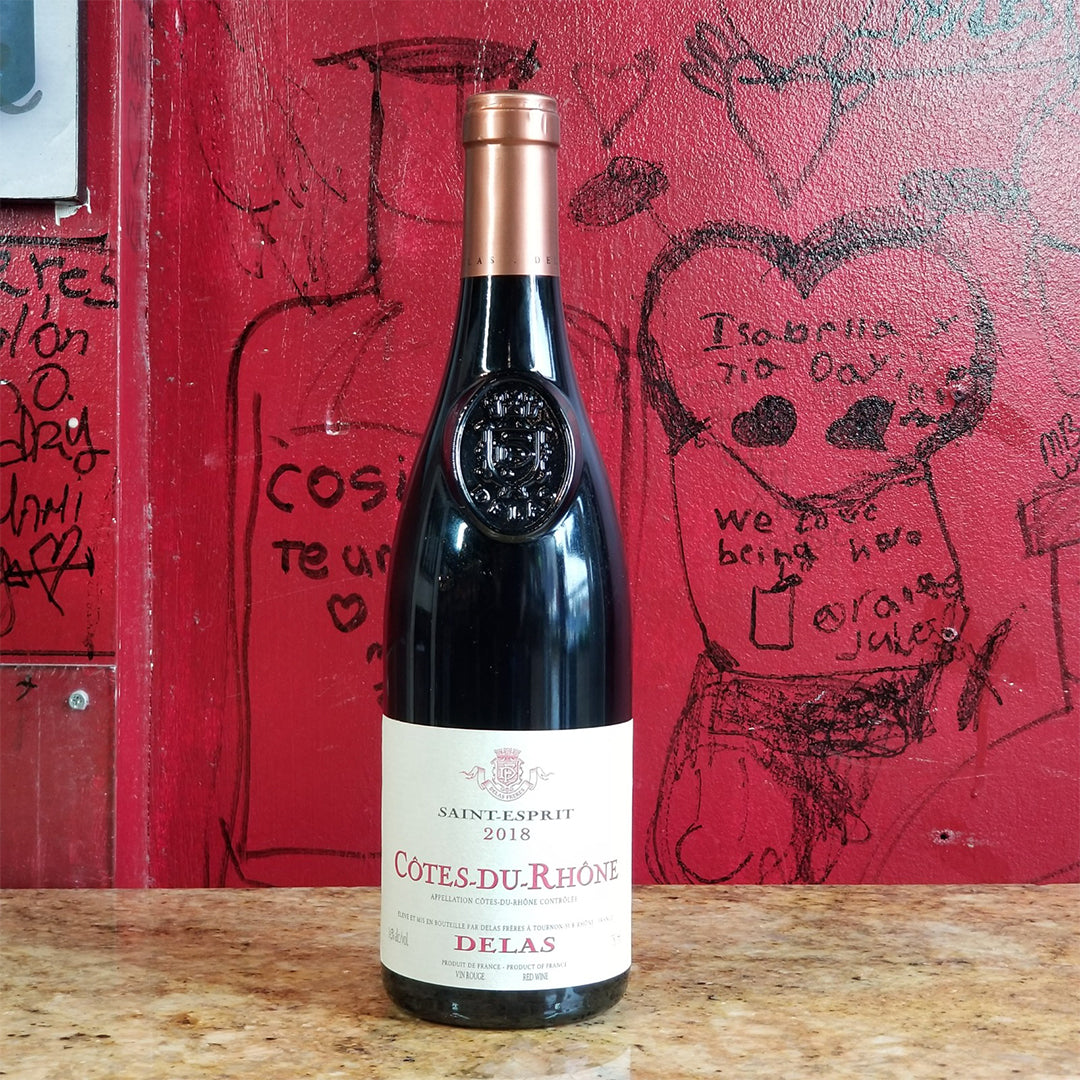2018 DELAS FRERES COTES-DU-RHONE  SAINT-ESPRIT, COTES-DU-RHONE FRANCE-Happy Wine Calle Ocho