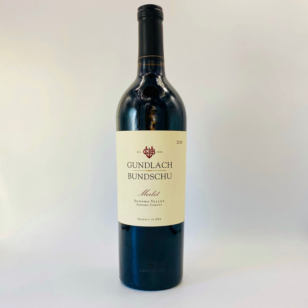 2018 GUNDLACH BUNDSCHU MERLOT, SONOMA VALLEY CALIFORNIA-Happy Wine Calle Ocho